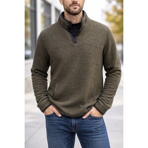 Gerry Men’s ¼ Zip Ottoman Pullover M OLIVE GREEN